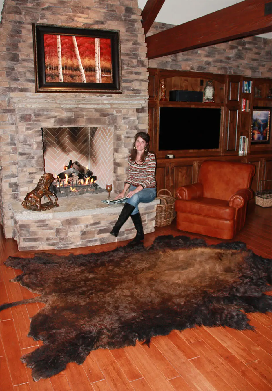 Large Buffalo Robes, Hides & Rugs: naturally tanned, highest quality ...