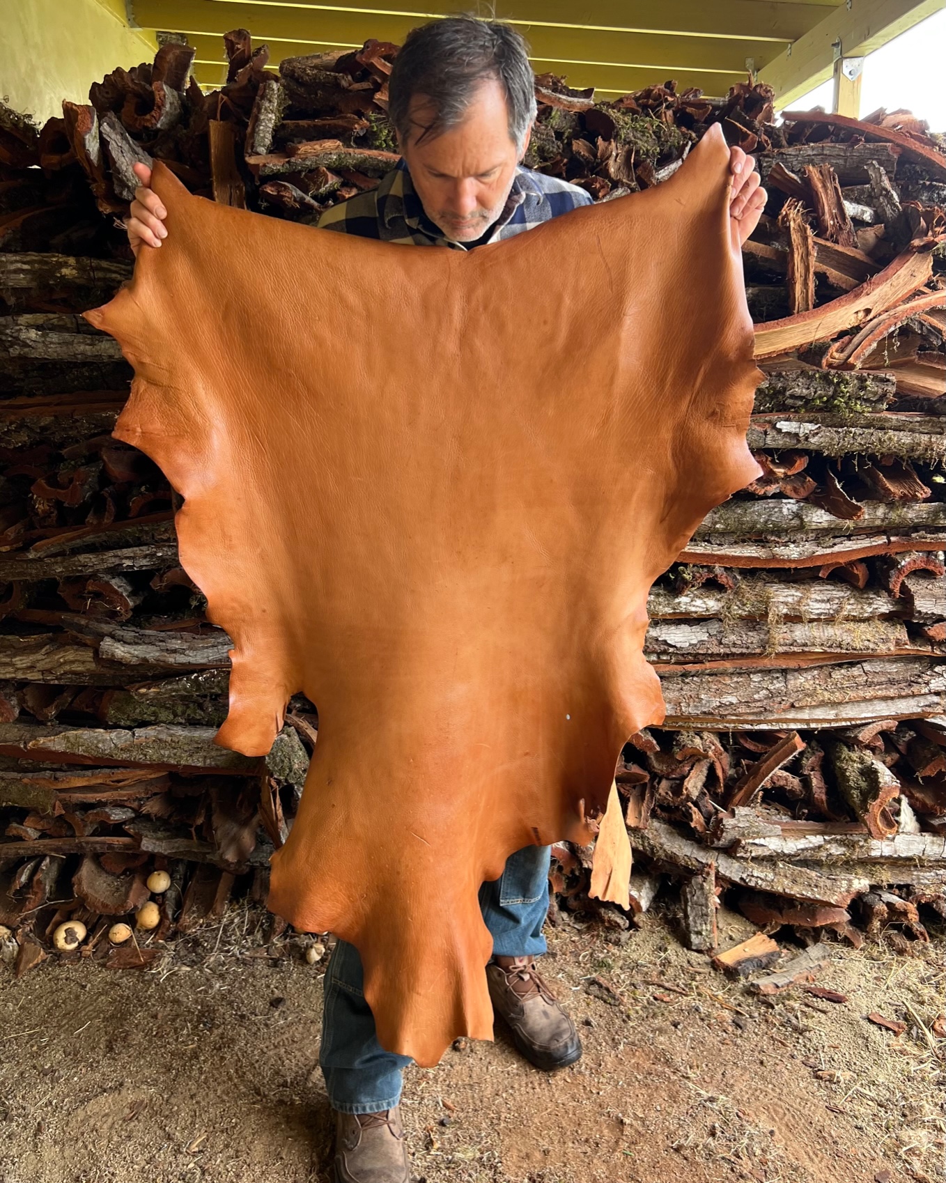 Bark Tanned Deerskins